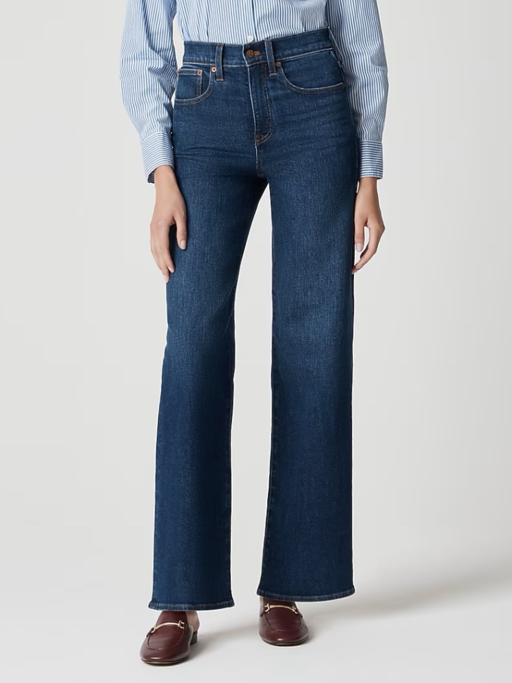 J. Crew Full Length Slim Wide Leg Jeans in All Day Stretch Size 27